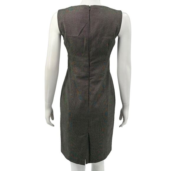 Nanette Lepore Dress Womens 2 Taupe Gray Sleeveless Sheath Wool Stretch Office - Picture 5 of 8
